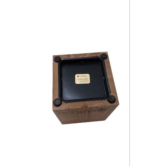 Cutco‎ Oak Wood Utensil Box Block Caddy Container Holder USA Made 4x4x5 Vintage - Picture 4 of 6